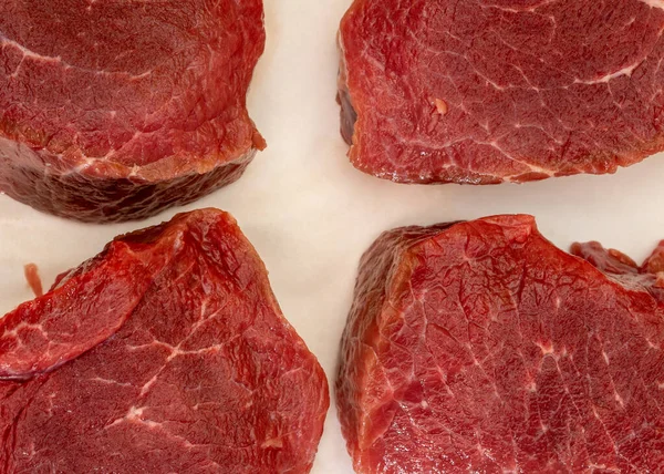 Textura fresca de carne vermelha crua close up, carne marmorizada — Fotografia de Stock