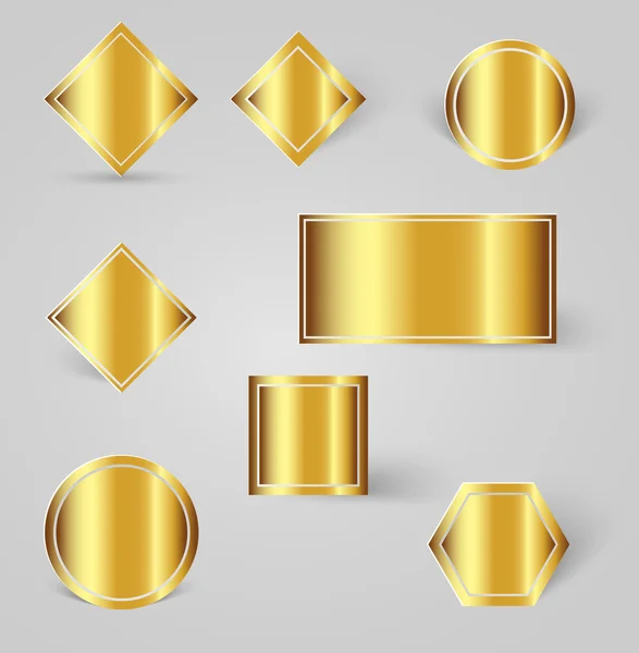Etiquetas de ouro abstratas — Vetor de Stock
