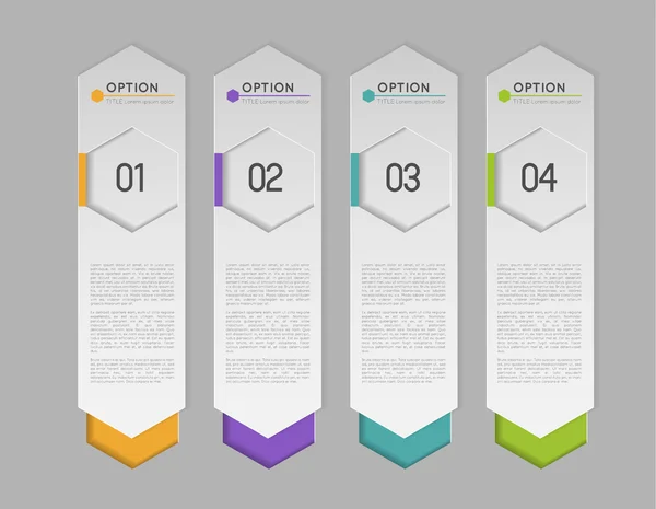 Banners de opción coloridos — Vector de stock