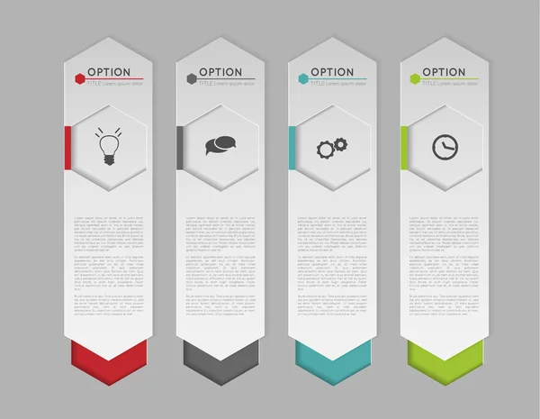 Kleurrijke optie banners — Stockvector