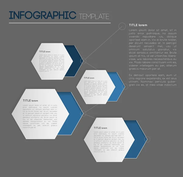 Plantilla infográfica hexágono — Archivo Imágenes Vectoriales