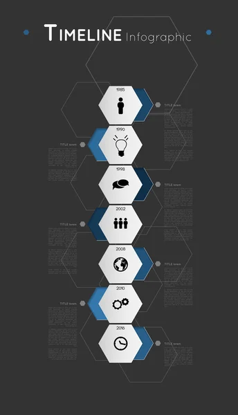 Modèle d'infographie chronologique — Image vectorielle