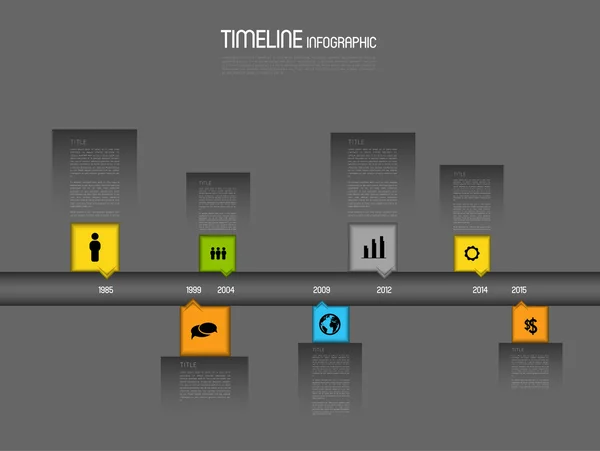 Cronologia Infografica — Vettoriale Stock