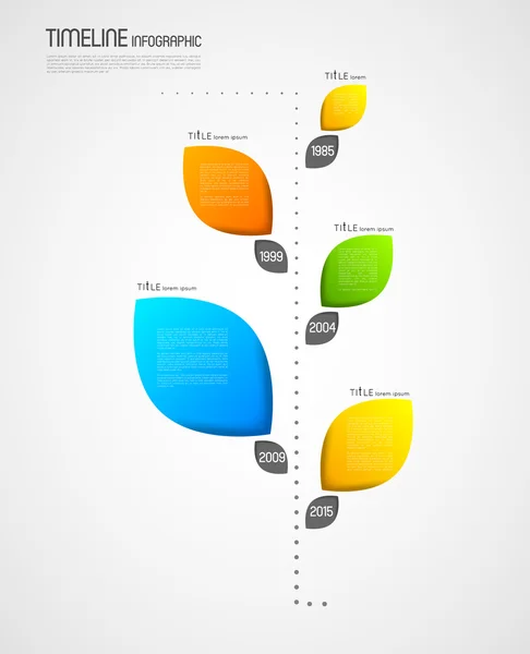 Infografická šablona časové osy — Stockový vektor