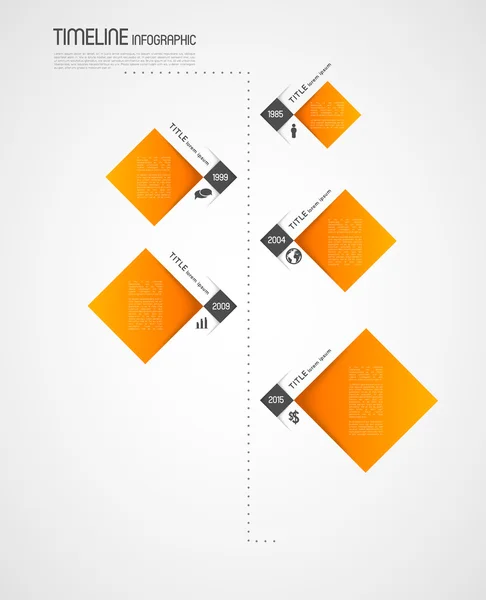 Tijdlijn infografische template — Stockvector