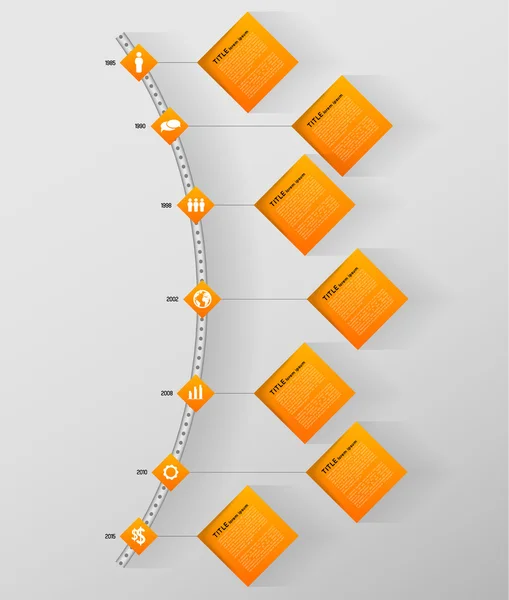 Modelo da linha do tempo — Vetor de Stock