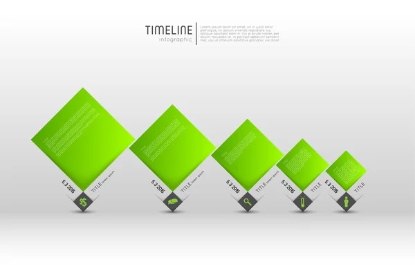 Modèle d'infographie chronologique — Image vectorielle