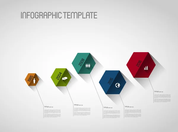 Modello della timeline — Vettoriale Stock