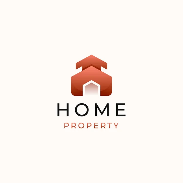 Home Modern Concept Logo Template Isolated White Background Vector Illustration — 图库矢量图片