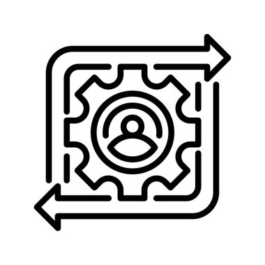 Müşteri Edinme Hattı simgesi. Mobil konsept ve web tasarımı için doğrusal biçim işareti. Taslak vektör simgesi. Sembol, logo çizimi. Vektör grafiği