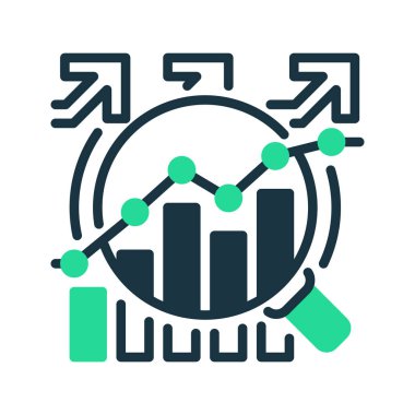 Pazar Araştırma Hattı Simgesi, Tüketici Sezgileri, İş Analizleri, Endüstri Eğilimleri, Müşteri Davranışları ve Rekabetçi Analiz Sembolü. Vektör İmzalama Simgesi