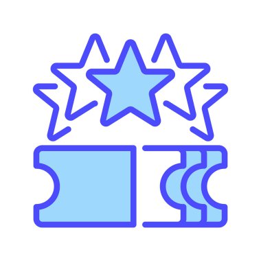 Bilet Satış Hattı Simgesi, Etkinlik Rezervasyonu için Taslak Sembol, Çevrimiçi Bilet, Konser Girişi, Giriş Kartları ve Rezervasyon Sistemi. Vektör İmzalama Simgesi.