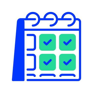 Olay Takvimi Çizelgesi Simgesi, Çizelge Planlama Sembolü, Tarih Yönetimi, Toplantı Anımsatıcıları, Kurumsal Olaylar ve Görev Organizasyonu. Vektör İmzalama Simgesi.