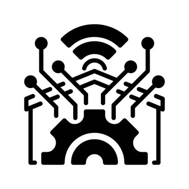 Smart Home Otomasyon Hattı Simgesi, IoT Kontrol Ana Hattı, Enerji Kurtarma Sistemleri, Bağlı Aygıtlar ve Modern Ev Teknolojisi. Vektör İmzalama Simgesi.