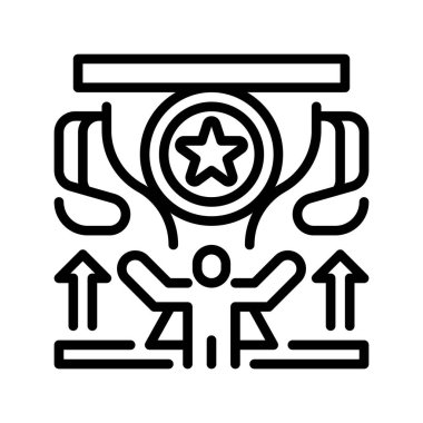 Başarı Milestone çizgi simgesi. Mobil konsept ve web tasarımı için doğrusal biçim işareti. Taslak vektör simgesi. Sembol, logo çizimi. Vektör grafiği