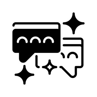 Sohbet Kabarcık Hattı Simgesi, Mesajlaşma, İletişim, Müşteri Desteği, Sosyal İletişim ve Geri bildirim Takası için Ana Simge. Vektör İmzalama Simgesi.