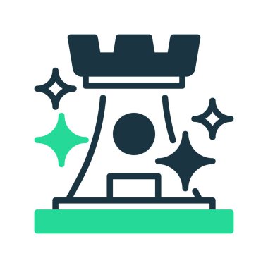 Strateji Çizgisi Simgesi, İş Planlama, Hedef Belirleme, Performans Analizi, Piyasa Konumu ve Karar Verme Sembolü. Vektör İmzalama Simgesi.