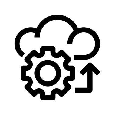 Dijital Dönüşüm Çizgisi Simgesi, Teknoloji Evlat Edinme, İşletme Modernizasyonu, Süreç Otomasyonu, Sistem Geliştirme ve İş Akımı Yeniliği Simgesi. Vektör İmzalama Simgesi.
