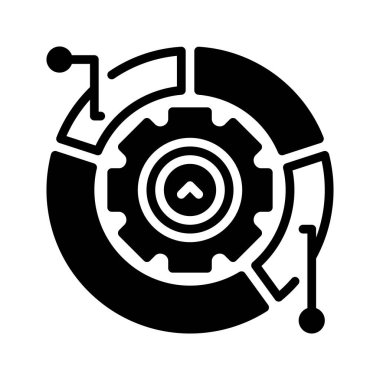 Pie Chart Line Icon, Veri Görselleştirme için Taslak Sembolü, Oran analizi, Ölçü Analizi, Performans Karşılaştırması ve İstatistik Raporlama. Vektör İmzalama Simgesi.