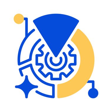 Pie Chart Line Icon, Veri Görselleştirme için Taslak Sembolü, Oran analizi, Ölçü Analizi, Performans Karşılaştırması ve İstatistik Raporlama. Vektör İmzalama Simgesi.