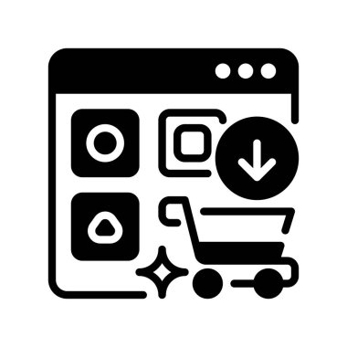 Ürün Listeleme Satır Simgesi, Öge Organizasyonu için Taslak Sembol, Katalog Gösterimi, Etrade Navigation, Perakende Tarayıcı ve Çevrimiçi Ticaret. Vektör İmzalama Simgesi.