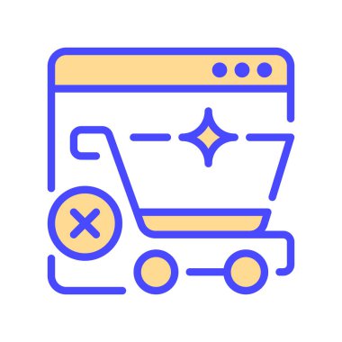 Cart Satır Simgesi, Öge Silme, Sipariş Ayarlama, Basket Yönetimi, Satın Alma Düzenleme ve Alışveriş Sürümü Simgesi 'nden Kaldır. Vektör İmzalama Simgesi.