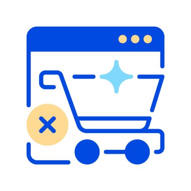 Cart Satır Simgesi, Öge Silme, Sipariş Ayarlama, Basket Yönetimi, Satın Alma Düzenleme ve Alışveriş Sürümü Simgesi 'nden Kaldır. Vektör İmzalama Simgesi.