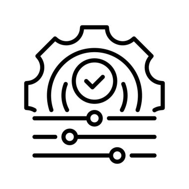 Sistem Yapılandırma Satırı Simgesi, Ayarlar Ayarlama, Kontrol Paneli, Parametre Ayarları, Tercih Seçenekleri ve Özelleştirme Araçları için Taslak Sembol. Vektör İmzalama Simgesi.