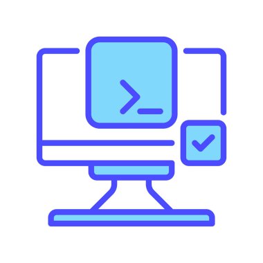 Betik Terminal Satır Simgesi, Komut Satırı Taslak Sembolü, Kod Çalıştırma, Kabuk Programı, Sistem Yönetimi ve Geliştirici Arayüzü. Vektör İmzalama Simgesi.