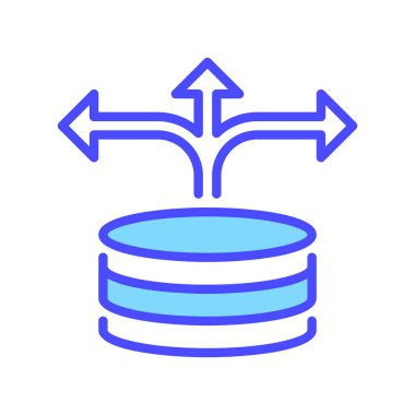 Trafik Yönlendirme Hattı Simgesi, Ağ Yolu Taslak Sembolü, Veri Akımı, Yön Kontrolü, Sinyal Değiştirme ve İnternet Navigasyonu. Vektör İmzalama Simgesi.