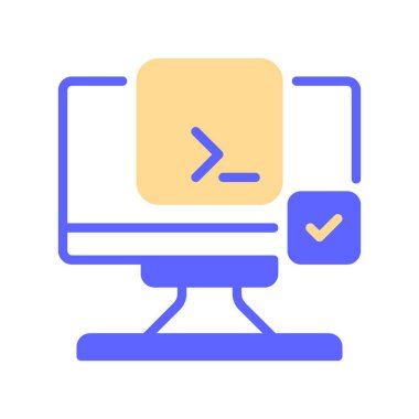 Betik Terminal Satır Simgesi, Komut Satırı Taslak Sembolü, Kod Çalıştırma, Kabuk Programı, Sistem Yönetimi ve Geliştirici Arayüzü. Vektör İmzalama Simgesi.