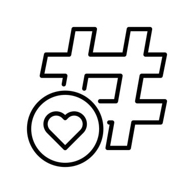 Etiket Satır Simgesi, Konu Araması, Eğilim Etiketi, Sosyal Kategorizasyon, Viral Anahtar Sözcük ve İçerik Gruplaması Simgesi. Vektör İmzalama Simgesi.