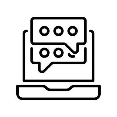 Canlı Sohbet Hattı Simgesi, Destek Ajansı, Yardım Masası, Realtime Yardım, Müşteri Hizmetleri ve Operatör İletişim. Vektör İmzalama Simgesi.