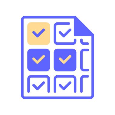 Kontrol Listesi Simgesi, Yapılacaklar Simgesi, Araştırma Formu, Envanter Denetleme, Gündem Planlama ve Rapor Teftişi. Vektör İmzalama Simgesi.