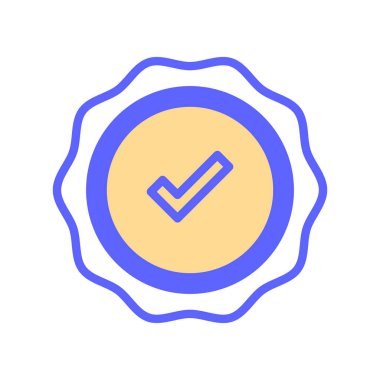 Doğrulama Rozeti Çizgisi Simgesi, Kimlik Kanıtı Taslak Sembolü, Güven Mührü, Kalite Garantisi, Güvenlik Doğrulama ve Resmi Sertifika. Vektör İmzalama Simgesi.