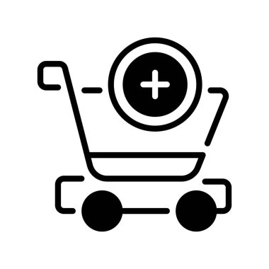 Cart Hattı Simgesi, Öge Seçimi için Taslak Sembol, Satın Alma Niyeti, Alışveriş Listesi, Satın Alma Eylemi ve Mağaza Sepeti 'ne ekle. Vektör İmzalama Simgesi.