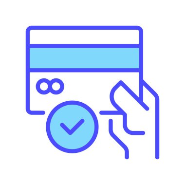 Kredi Kartı Ödeme Hattı Simgesi, Plastik Para Taslak Sembolü, Banka Transferi, Dijital Cüzdan, Nakitsiz Alım ve Finansal Borç. Vektör İmzalama Simgesi.