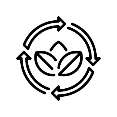 Çevre Politikası Çizgisi Simgesi, Yeşil Ekoloji Sembolü, Doğa Koruma, İklim Kanunu, Sürdürülebilir Plan ve Dünya Düzenlemesi. Vektör İmzalama Simgesi.