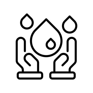 Su Erişim Politikası Çizgisi Simgesi, Temiz Malzeme Taslak Sembolü, İçecek Kaynağı, Sıvı Hijyen, Musluk ve Su Düzenlemesi. Vektör İmzalama Simgesi.