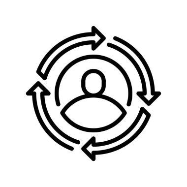 Sosyal Reform Çizgisi Simgesi, Toplum Değişikliği Sembolü, Sistem İlerlemesi, Kültürel Evrim, Toplum Hareketi ve Sivil Gelişim. Vektör İmzalama Simgesi.