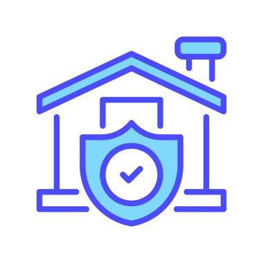 Konut Politikası Çizgisi Simgesi, Emlak Kanunu Taslak Sembolü, Emlak Yönetmeliği, Ev İpoteği, İkamet Planı ve Kentsel Bölgelendirme. Vektör İmzalama Simgesi.