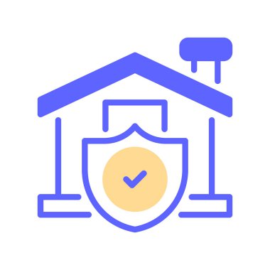 Konut Politikası Çizgisi Simgesi, Emlak Kanunu Taslak Sembolü, Emlak Yönetmeliği, Ev İpoteği, İkamet Planı ve Kentsel Bölgelendirme. Vektör İmzalama Simgesi.