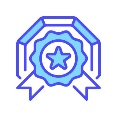 Başarı Rozet Çizgisi Simgesi, Özet Açılış Sembolü, Oyun İlerlemesi, Başarı Seviyesi, Fazilet Amblemi ve Hedef Tamamlandı. Vektör İmzalama Simgesi.