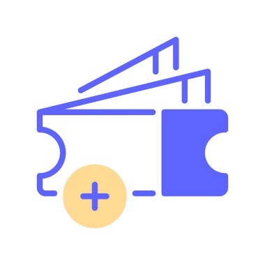 Bonus Bilet Çizgisi Simgesi, Ekstra Giriş için Taslak Sembol, Çekiliş Kupon, Serbest Geçiş, Olay Giriş ve Şanslı Fiş. Vektör İmzalama Simgesi.