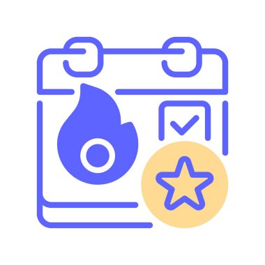 Streak Ödül Satırı Simgesi, Günlük Giriş için Taslak Sembol, Sürekli İlerleme, Oyun Teşvik, Kullanıcı Tutma ve Alışkanlık İzleme. Vektör İmzalama Simgesi.