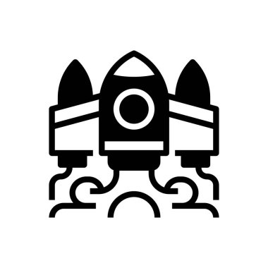 Startup Roket Hattı Simgesi, İş Büyümesi için Taslak Sembol, Proje Başlatılması, Hızlı Hızlanma, Piyasa Girişi ve Başarı Artırma. Vektör İmzalama Simgesi.