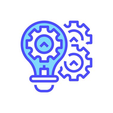 Yenilik Ampul Hattı Simgesi, Yaratıcı Fikir Taslak Sembolü, Stratejik İçgörü, Problem Çözme, Akıllı Çözüm ve Entelektüel Düşünce. Vektör İmzalama Simgesi.