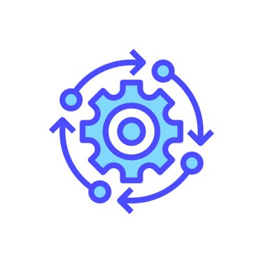 Lean Startup Line Icon, Outline Symbol for Agile Methodology, Verimli Süreç, Minimum Yaşayabilir Ürün, Atık Azaltma ve Hızlı Iterasyon. Vektör İmzalama Simgesi.