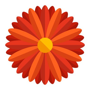 Soyut bir çiçeğin güzel bir çizimi