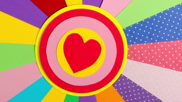 4K. Spinning of Colorful School Stationery. Retour à l'école Concept d'éducation — Video